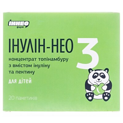 Інулін-НЕО 3 порошок д/перор. заст. для дітей зі смаком яблука по 4 г №20 у пак.-саше