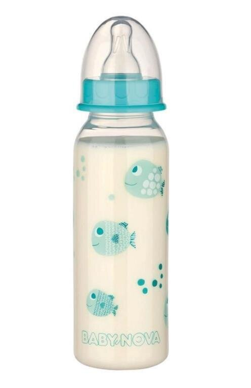 Пляшка Baby-Nova 47010-3 з декором нейтральна, 240 мл