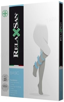 Гольфи компресійні Relaxsan Basic 850 закритий носок, компресія 18-22, 140 den, колір чорний, розмір 4