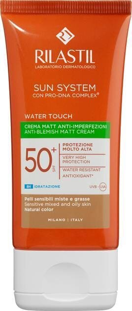Крем для обличчя сонцезахисний Rilastil Sun System з SPF 50+ матуючий себонормалізуючий на водній основі універсального відтінку, 50 мл