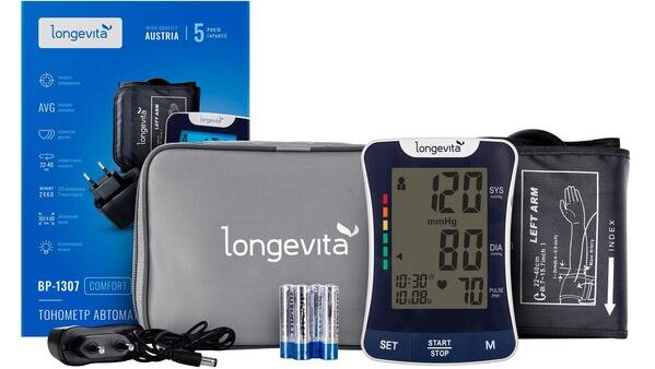 Тонометр Longevita BP-1307 автоматичний з мережевим адаптером