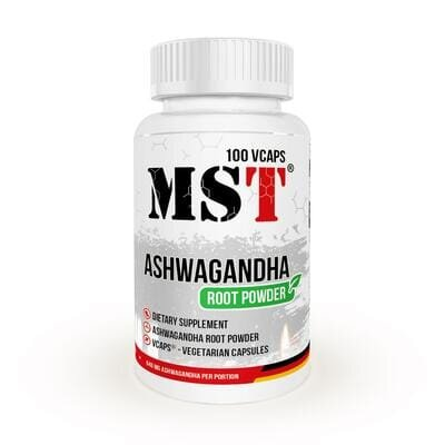 Ашваганда MST Nutrition Ashwagandha Root Powder, 100 рослинних капсул