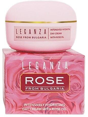 Крем для обличчя Leganza Rose from Bulgaria денний інтенсивний зволожуючий з рожевим маслом, 45 мл