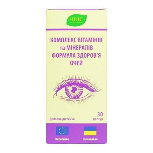 Комплекс вітамінів та мінералів Формула здоров'я очей, капсули №30 у флаконі