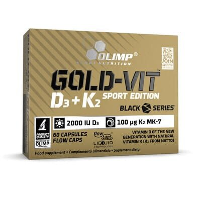 Вітамін Д3 2000+K2 Olimp Gold Vit D3 2000+K2 Sport Edition, 60 капсул