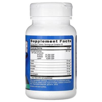 Ферменти Nature's Way Mega-Zyme Systemic Enzymes, 100 таблеток