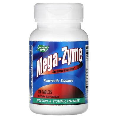 Ферменти Nature's Way Mega-Zyme Systemic Enzymes, 100 таблеток
