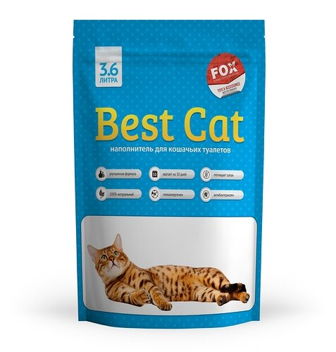 Наповнювач для котячого туалету Best Cat силікагелевий, синій, 3,6 л