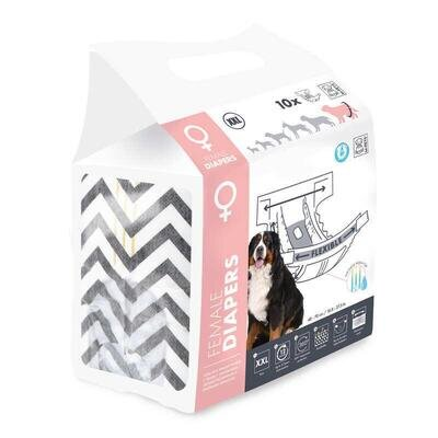 Підгузки гігієнічні M-Pets Female Diapers для собак-дівчаток, розмір XXL, 48-70 см