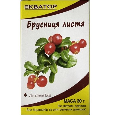 Фіточай Екватор Брусниці листя по 30 г у пач.