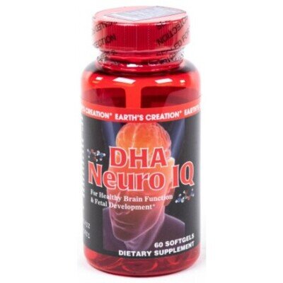 ДГК Нейро IQ Earth's Creation DHA Nuero IQ, 60 гелевих капсул