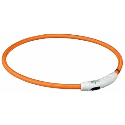 Нашийник Trixie 12705, що світиться з USB L-XL, 65 см/7мм, помаранчевий