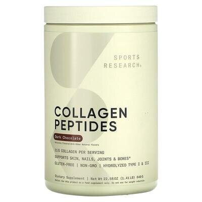 Колаген пептиди Sports Research Collagen Peptides зі смаком шоколаду, 640 г