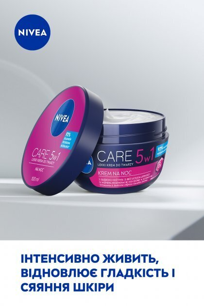 Крем для обличчя Nivea Care нічний живильний відновлюючий заспокійливий, 100 мл
