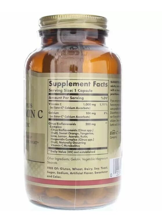 Вітамін С Solgar Ester-C Plus 1000 мг with Citrus Bioflavonoids капсули №100