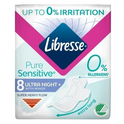 Прокладки гігієнічні Libresse Pure Sensitive Ultra Night, 8 шт