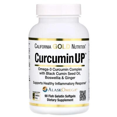 Комплекс куркуміну та омега-3 California Gold Nutrition Curcumin UP, 90 капсул