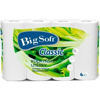 Рушники паперові Big Soft Classic 2 шари, 4 рулони