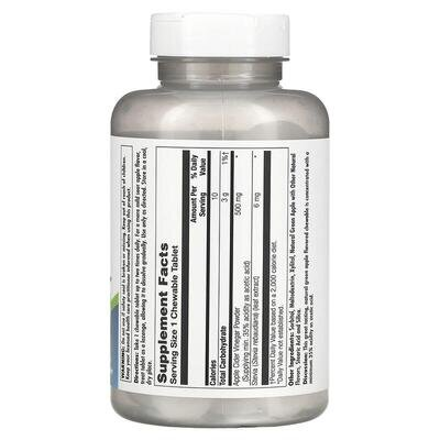 Яблучний оцет KAL Cider Vinegar 500 мг, 60 жувальних таблеток