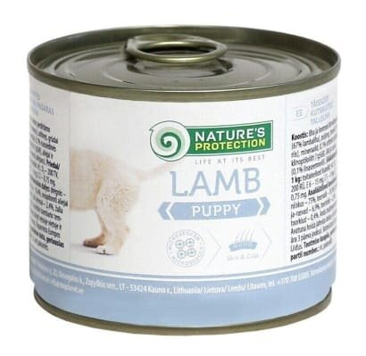 Корм вологий для цуценят Nature's Protection Puppy Lamb з ягням, 200 г