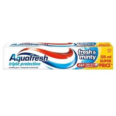 Зубна паста Aquafresh Tripl Protection потрійний захист освіжаюче-м'ятна, 125 мл