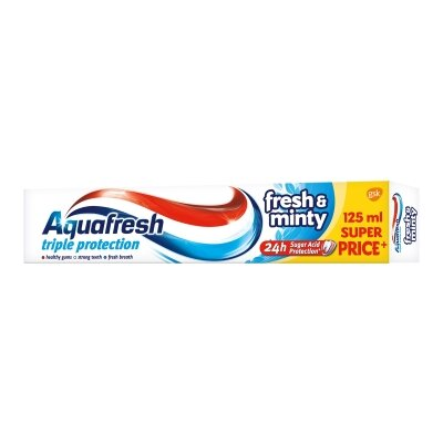 Зубна паста Aquafresh Tripl Protection потрійний захист освіжаюче-м'ятна, 125 мл