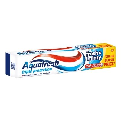 Зубна паста Aquafresh Tripl Protection потрійний захист освіжаюче-м'ятна, 125 мл