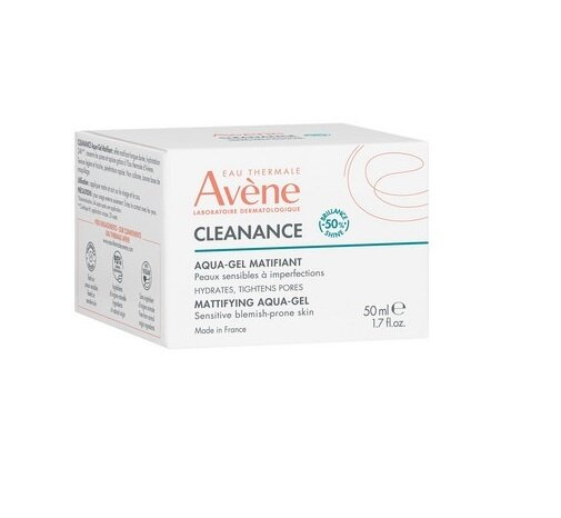 Гель для обличчя Avene Cleanance Aqua матуючий, 50 мл