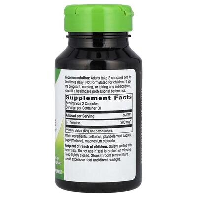 L-Теанін Nature's Way L-Theanine 200 мг, 60 веганських капсул