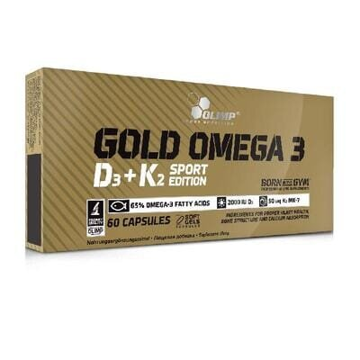 Омега-3 з вітамінами D3+K2 Olimp Gold Omega-3 D3+K2 Sport Edition, 60 гелевих капсул