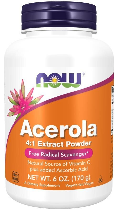 Ацерола NOW Acerola 4:1 Extract Powder, 170 г
