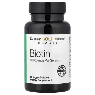 Біотин California Gold Nutrition Biotin 10 000 мкг вег. капсули №90