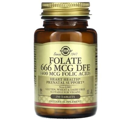 Фолат Solgar Folate 666 мкг DFE (FOLIC ACID 400 мкг) таблетки №250