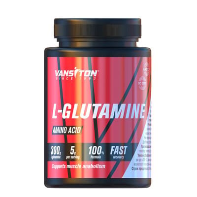 Амінокислота Vansiton L-Glutamine (глютамін), 300 г
