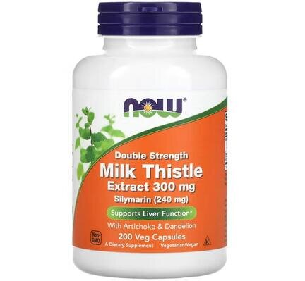 Розторопші екстракт NOW Milk Thistle Extract 300 мг вег. капсули №200