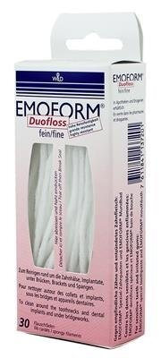 Зубні нитки Emoform Duofloss, тонкі, 30 штук