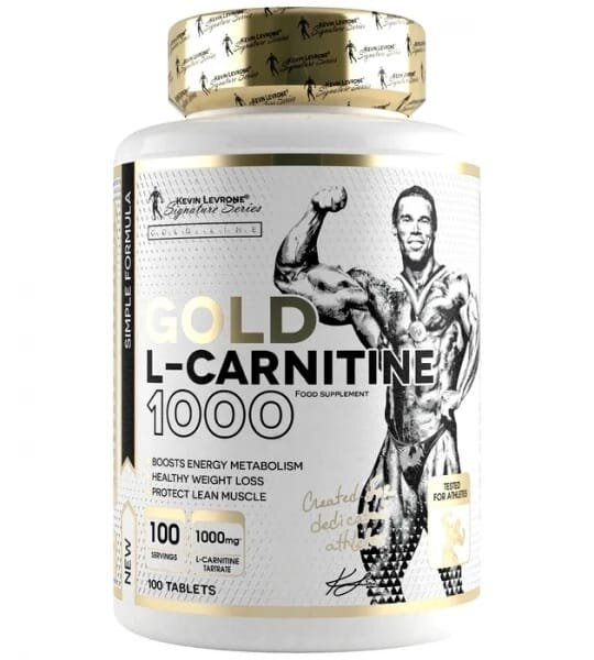 L-карнітин Kevin Levrone Gold L-Carnitine Tartrate 1000 мг, 100 таблеток