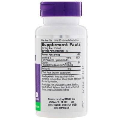 Мелатонін Natrol Melatonin 1 мг, 180 таблеток