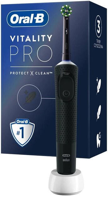 Електрична зубна щітка Oral-B Pro Protect X Clean чорна, 1 штука