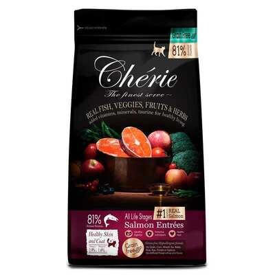 Корм сухий Cherie Healthy Skin and Coat Salmon Entrеes беззерновий з лососем для підтримки здоров'я шкіри та шерсті котів, 400 г