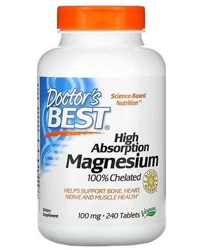 Магній Високої Абсорбації Doctor's Best High Absorption Magnesium, 240 таблеток