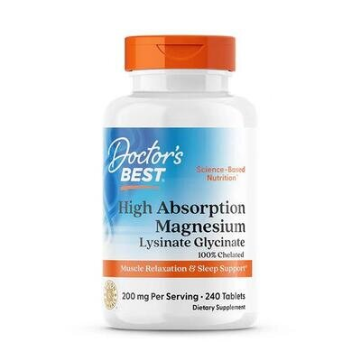 Магній Високої Абсорбації Doctor's Best High Absorption Magnesium, 240 таблеток