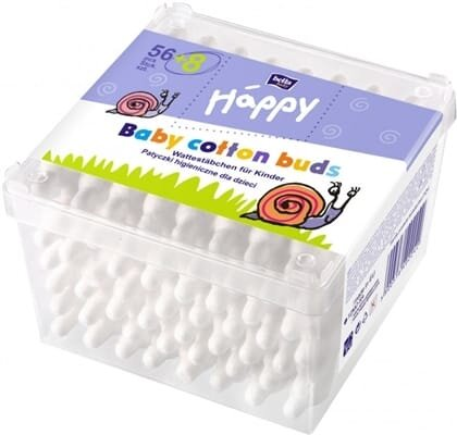 Ватні палички Bella Baby Happy гігієнічні для дітей, 56 + 8 шт