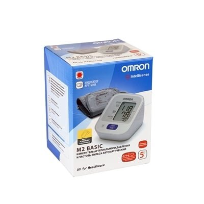 Тонометр Omron M2 Basic HEM-7121-ARU автоматичний з мережевим адаптером