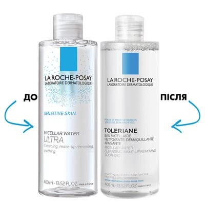 Міцелярний розчин La Roche-Posay для чутливої шкіри обличчя, 400 мл