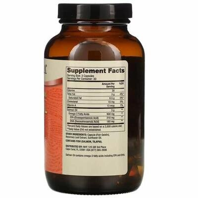 Олія лосося Dr. Mercola Salmon Oil, 90 капсул