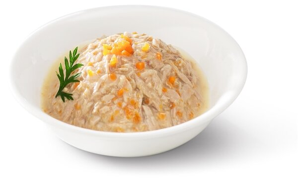 Корм вологий Cherie Complete & Balanced Diet для котів зі шматочками тунця та моркви в cоусі для підтримки сечовивідних шляхів, 80 г
