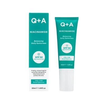 Крем для обличчя Q+A Балансуючий сонцезахисний SPF50, 50 мл