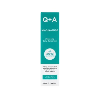 Крем для обличчя Q+A Балансуючий сонцезахисний SPF50, 50 мл
