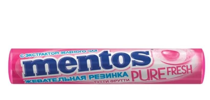 Жувальна гумка Mentos Pure Fresh зі смаком Тутті-фрутті, 15,75 г